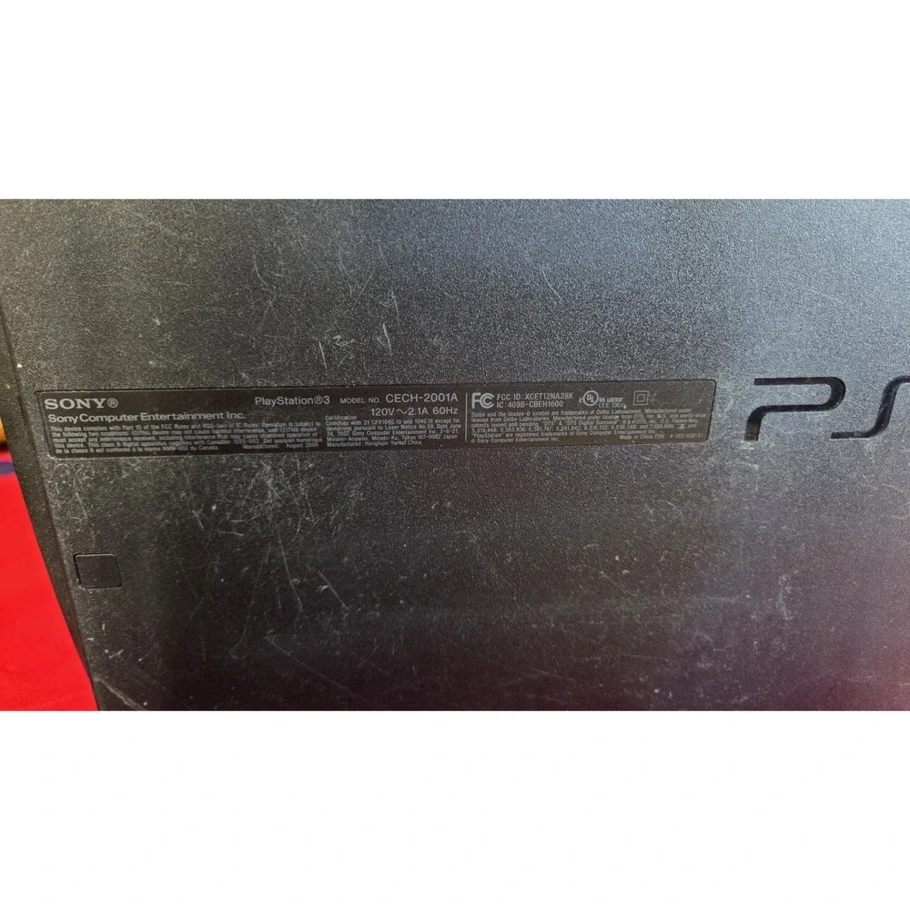 Sony PS3 Slim Console 120GB Black Model CECH-2001A PlayStation 3 Tested Works